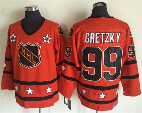 Oilers #99 Wayne Gretzky Orange All Star CCM Throwback Stitched NHL Jersey